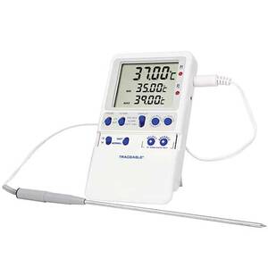 Digi-Sense Traceable Extreme-Accuracy Digital Thermometer with Calibration, 37.00°C; 1 Stainless Steel Probe - 90000-27