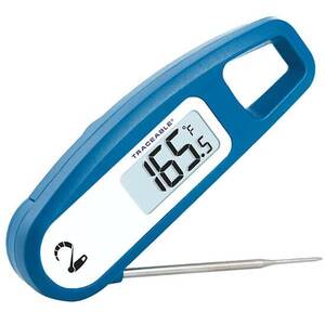 Digi-Sense Traceable Folding Stem Thermometer with Calibration, NSF-Certified; 1 2.8 in. Stainless Steel Probe - 98768-61