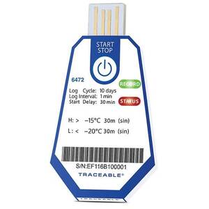 Digi-Sense Traceable ONE Single-Use USB Temperature Data Logger, 10 Day, 1 Minute Interval, -20 to -15°C; 40/pk - 18004-02