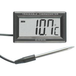 Digi-Sense Traceable Panel-Mount Remote Probe Thermometer with Calibration; -50-300C/-58-572F - 90205-26