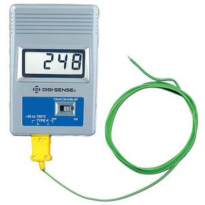 Digi-Sense Traceable Remote-Monitoring Thermocouple Thermometer with Calibration; Fahrenheit - 86460-03