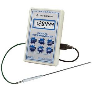 Digi-Sense Traceable Scientific Thermistor Thermometer with Calibration; USB Probe - 90080-09