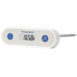 Digi-Sense Traceable T-Bar Waterproof Food Thermometer Ultra with Calibration; ±0.4°C accuracy at tested points - 98767-39