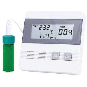 Digi-Sense Traceable Time and Date Digital Thermometer with Calibration; 1 5-mL Bottle Probe - 90002-03