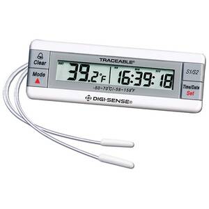 Digi-Sense Traceable Two-Channel Digital Thermometer with Calibration; 2 Wire Probes - 94460-61