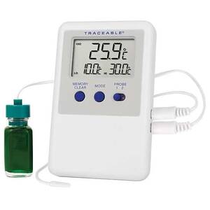 Digi-Sense Traceable Ultra Refrigerator/Freezer Thermometer with Calibration; 1 Bottle and 1 Bullet Probe - 98767-58