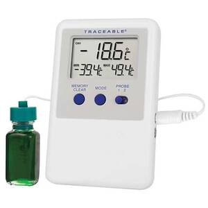 Digi-Sense Traceable Ultra Refrigerator/Freezer Thermometer with Calibration; 1 Bottle Probe - 98767-54
