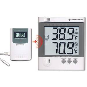 Digi-Sense Traceable Wireless Thermometer Set with Calibration; 1 Remote Module w/Bullet Probe - 94460-78