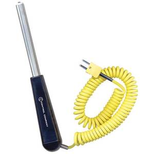 Digi-Sense Type K Thermocouple Probe; Surface-Temperature, Coiled Cable - 98767-19