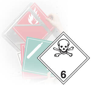 GHS Rigid Plastic Class 6 Toxic Substances Placard (10.75" x 10.75") - TT600SS