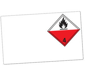 GHS Class 4.2 Dangerous Goods Laser Drum Labels (Vinyl), 100/Pkg - GHS1289VY