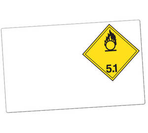 GHS Class 5.1 Dangerous Goods Laser Drum Labels (Paper), 100/Pkg - GHS1291LP