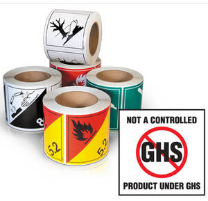 GHS Not a Controlled Product Label (Paper) - GHS1282