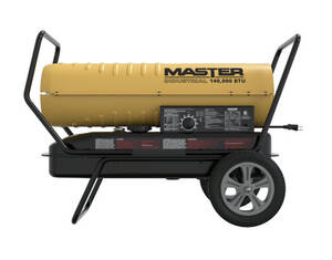 Master Industrial 140,000 BTU Kerosene Diesel Forced Air Heater with Thermostat - 140TMHD-KFA