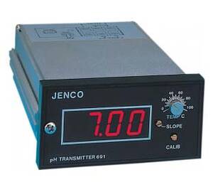 Jenco 1/8 DIN Panel Mount pH Transmitter with Calibration - 691N