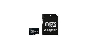 Handheld 16 GB Micro-SD Card, SDHC, with SD Adapter - MSD-16GB-U