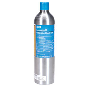 MSA 34L Econo-Cal Cylinder, 60 PPM CO, 20 PPM H2S, 15% O2, 1.45% CH4, 10 PPM SO2 - 10098855