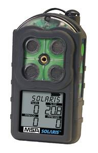 MSA Solaris 4-Gas (CH4, O2, CO, H2S) Detector Kit (MSHA) Includes Datalogging, North American Outlet-compatible Battery Charging - 10070857