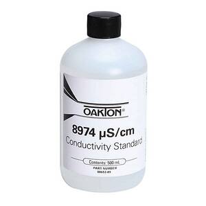Oakton 8974 µS Conductivity/TDS Calibration Solution 500 mL (1-pint) Bottle - WD-00653-89