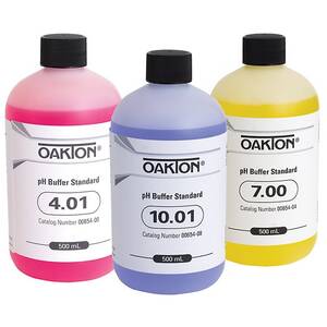 Oakton Buffer Pack; 10 x 500 mL of each pH 4.01, 7.00, and 10.01 - WD-05942-11