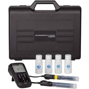 Oakton PC250 Waterproof Dual-Channel pH, ORP, Conductivity, TDS, Resistivity, and Salinity Handheld Meter Kit - WD-35660-26