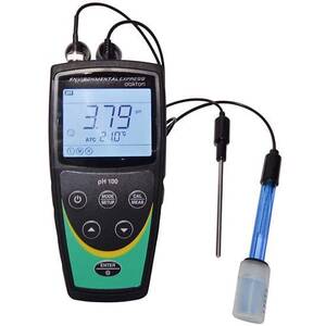 Oakton pH 100 Portable pH meter with pH and Temperature Probes - WD-35613-25