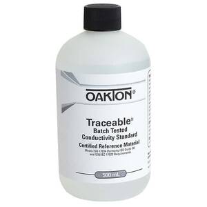 Oakton Traceable® Conductivity and TDS Standard, Batch-Tested, 10 µS; 500 mL - WD-00652-24