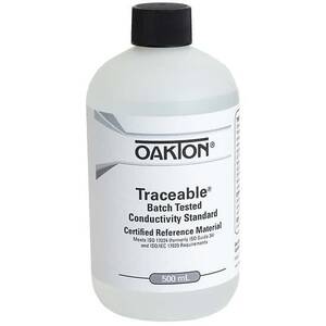 Oakton Traceable® Conductivity and TDS Standard, Batch-Tested, 1000 µS; 500 mL - WD-00652-28