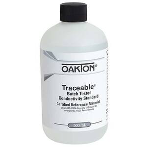 Oakton Traceable® Conductivity and TDS Standard, Batch-Tested, 5 µS; 500 mL - WD-00652-22