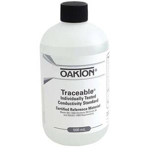 Oakton Traceable® Conductivity and TDS Standard, Individually-Tested, 10 µS; 500 mL - WD-00652-44