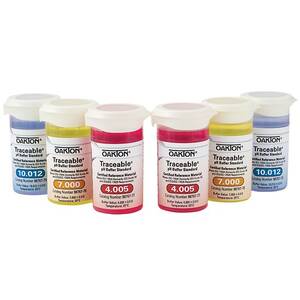 Oakton Traceable One-Shot Buffer Solution Kit, Colored, pH 4.005, 7.000, and 10.012; 6 x 100 mL Vials - WD-98767-80