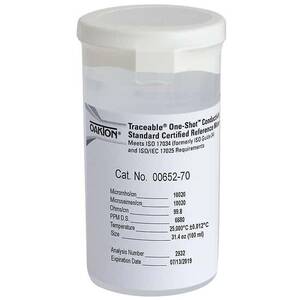 Oakton Traceable® One-Shot™ Conductivity and TDS Standard, 10,000 µS; 6 x 100 mL Vials - WD-00652-70