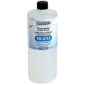 Oakton Traceable® pH Standard Buffer with Calibration, Clear, pH 10, 1000 mL - WD-00651-34