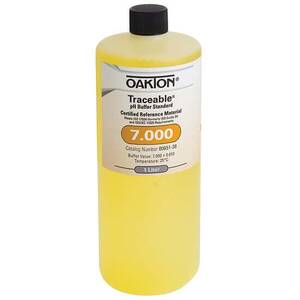 Oakton Traceable® pH Standard Buffer with Calibration, Yellow, pH 7; 1000 mL - WD-00651-38