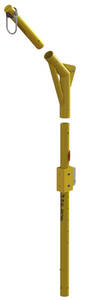 Pelsue Davit Mast, Includes Center Post, Elbow & 30"/36" Offset Arm (base and winch separate) - PS-DK3036