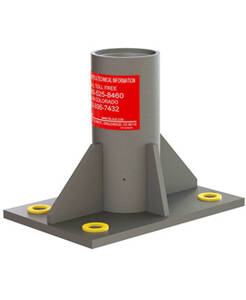 Pelsue Floor Mounted Center Baseplate/Sleeve, Powder Coated Steel - DSP-F2