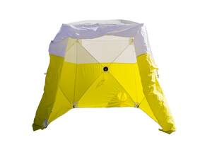 Pelsue Interlocking Series Work Tent - yellow and white, 8' x 8' x 6.5' H, with case - 6508DSB