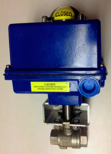 Quantrol Motorized Ball Valves - Power Open & Close for Boilers, 1/2", 316SS Body, 450¢XF, 150F Actuator Ambient Temp - BMBV-1/2