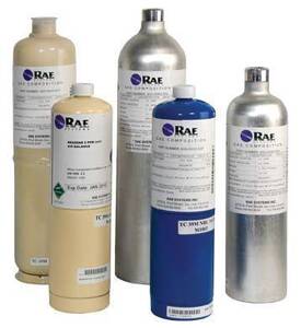 RAE Systems Four-Gas Calibration Mix, 34L Aluminum Cylinder (50%LEL / 2.5% Vol CH4,18% O2,10 PPM H2S, 50 PPM CO, Balance N2) - 600-0050-007