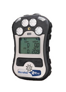 RAE Systems MicroRAE Wireless Four-Gas Monitor, CSA/BLE/900M/GPS/LELf/O2/CO/H2S - M031-3211-200