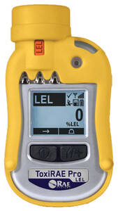 RAE Systems ToxiRAE Pro LEL Personal Monitor - % LEL Reading, Datalogging, Rechargeable Battery, Rubber Boot - G02-B030-000