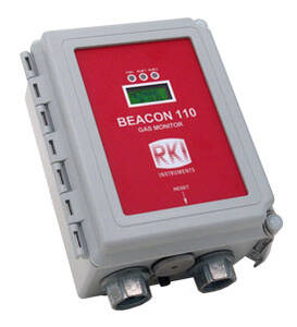 RKI Instruments Beacon 110 Single Channel Wall Mount Controller with Blue Strobe & Batt Charging - 72-2110-03BLU