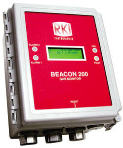 RKI Instruments Beacon 200 Two Channel Wall Mount Controller, 115 VAC (No Sensors) - 72-2102RK