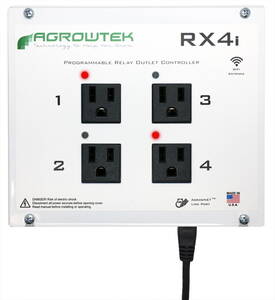 Agrowtek RX4i Digital Intelligent Quad Outlet Relay, 120V 15A