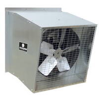 Schaefer 24" Galvanized Exhaust Fan in Slant Wall Housing, 5-Wing, 1 / 2 Hp, Direct Drive, 50 Hz - 245SDD12-50