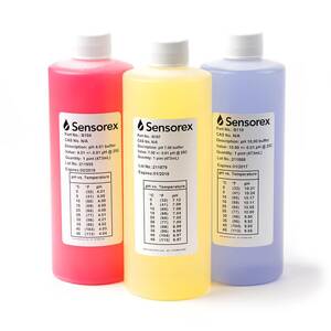 Sensorex B104 pH Buffer Solution, pH 4.01 Buffer (Red), 1 pint (473ml)