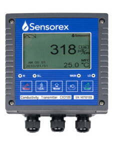 Sensorex CX3100 Intelligent (High Temp) Conductivity Transmitter, 1/2 Din