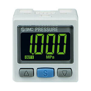 SMC ISE30A Digital Pressure Switch, 2-Color Display, High Precision for Positive Pressure - ISE30A-N01-B-PG
