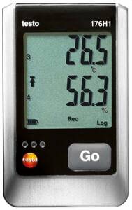 Testo 176 H1 4-Channel Temperature/RH Logger with 2 External Connections for temp-humidity probes (NTC/capacitive) - 0572 1765