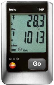 Testo 176 P1 5-Channel Temperature/RH/Pressure Logger with Internal Absolute Pressure Sensor and External Connection for temp/RH probe - 0572 1767